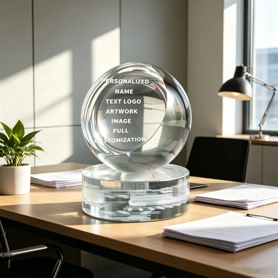 Custom Engraved Crystal Sphere Keepsake suppliers