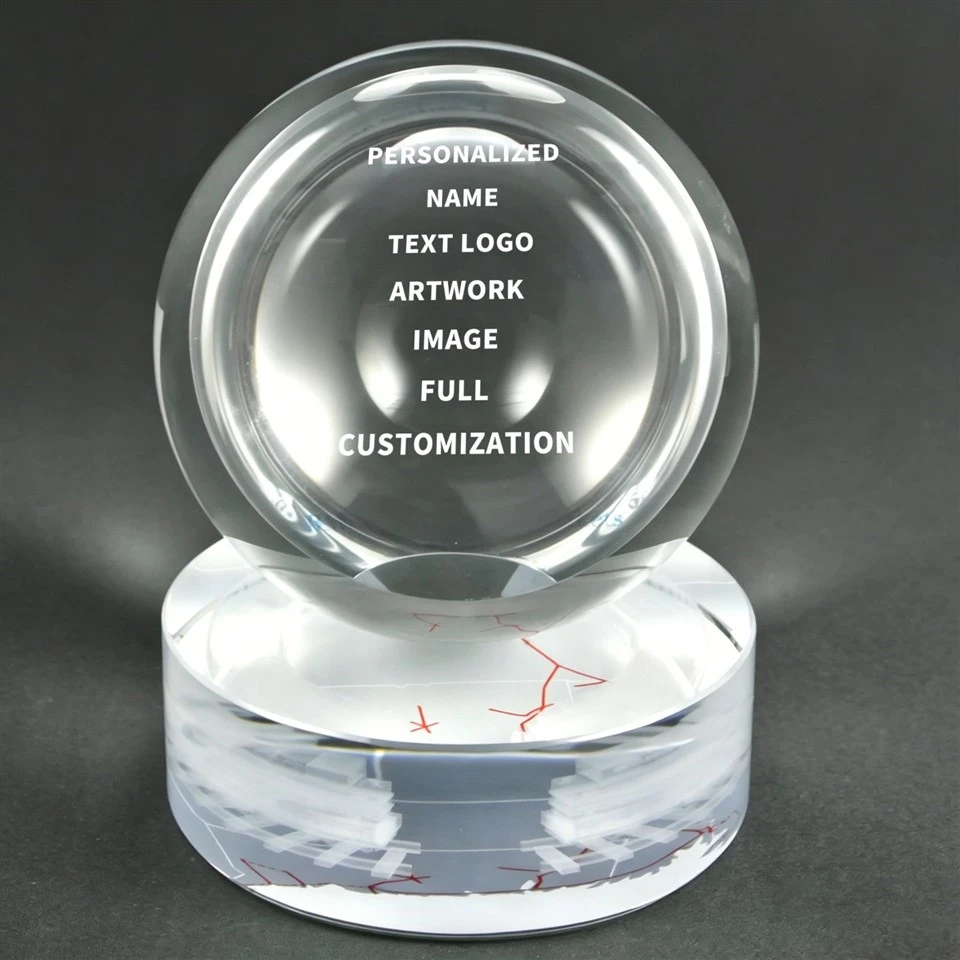 Custom Engraved Crystal Sphere Keepsake factory