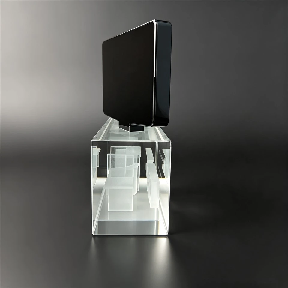 Dual Monitor Desk Clear Crystal Trophy high quality