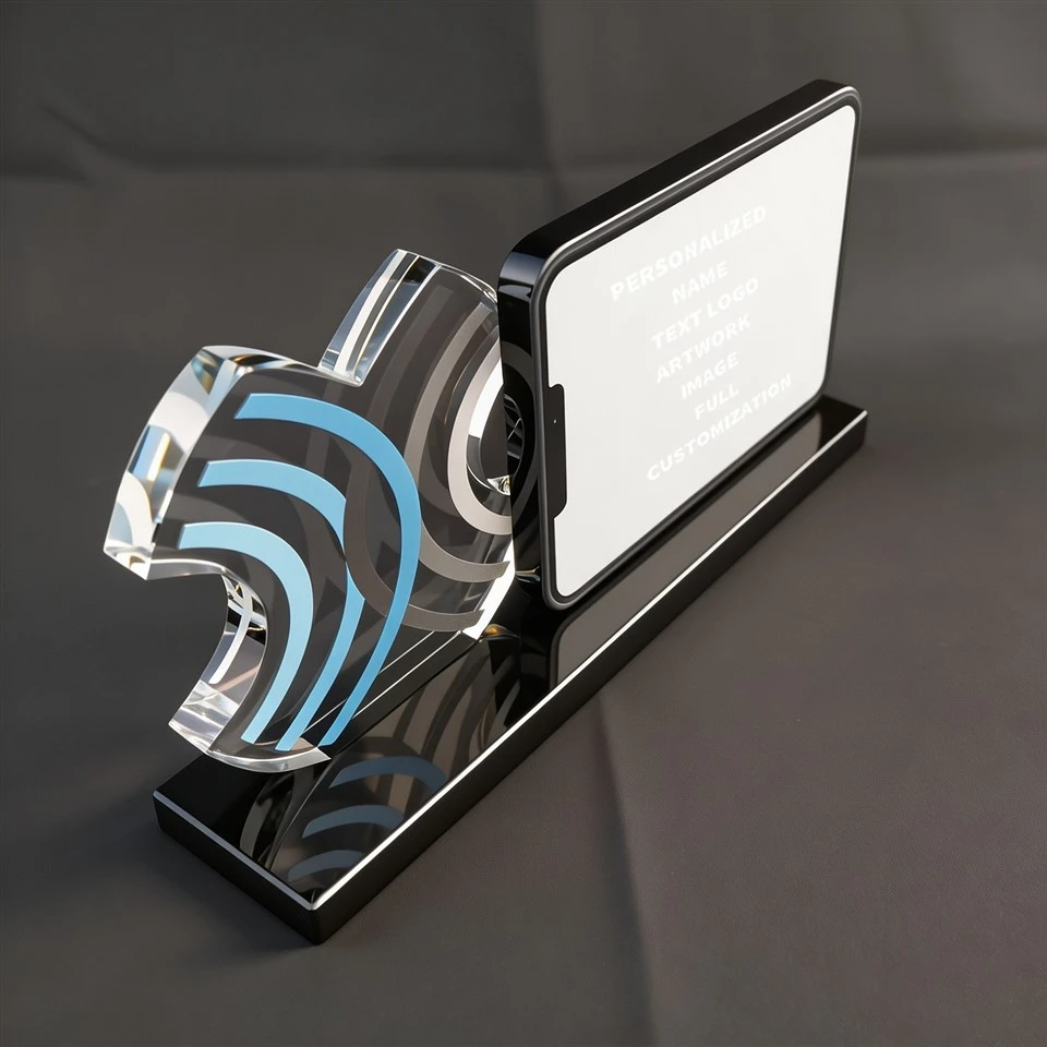 Modern Curve Crystal Phone Award factory