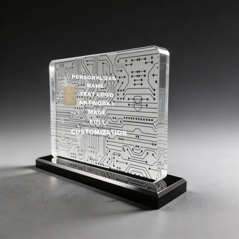 PCB Circuit Pattern Card Crystal Trophy best