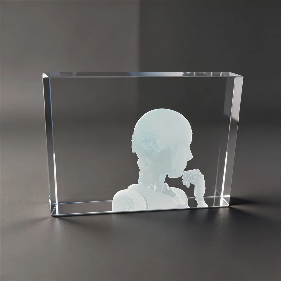 Robot UV Print Crystal Cube high quality