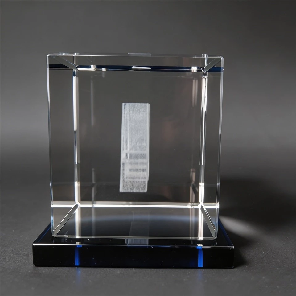 Square Crystal Block Blue Accent Base suppliers